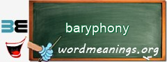 WordMeaning blackboard for baryphony